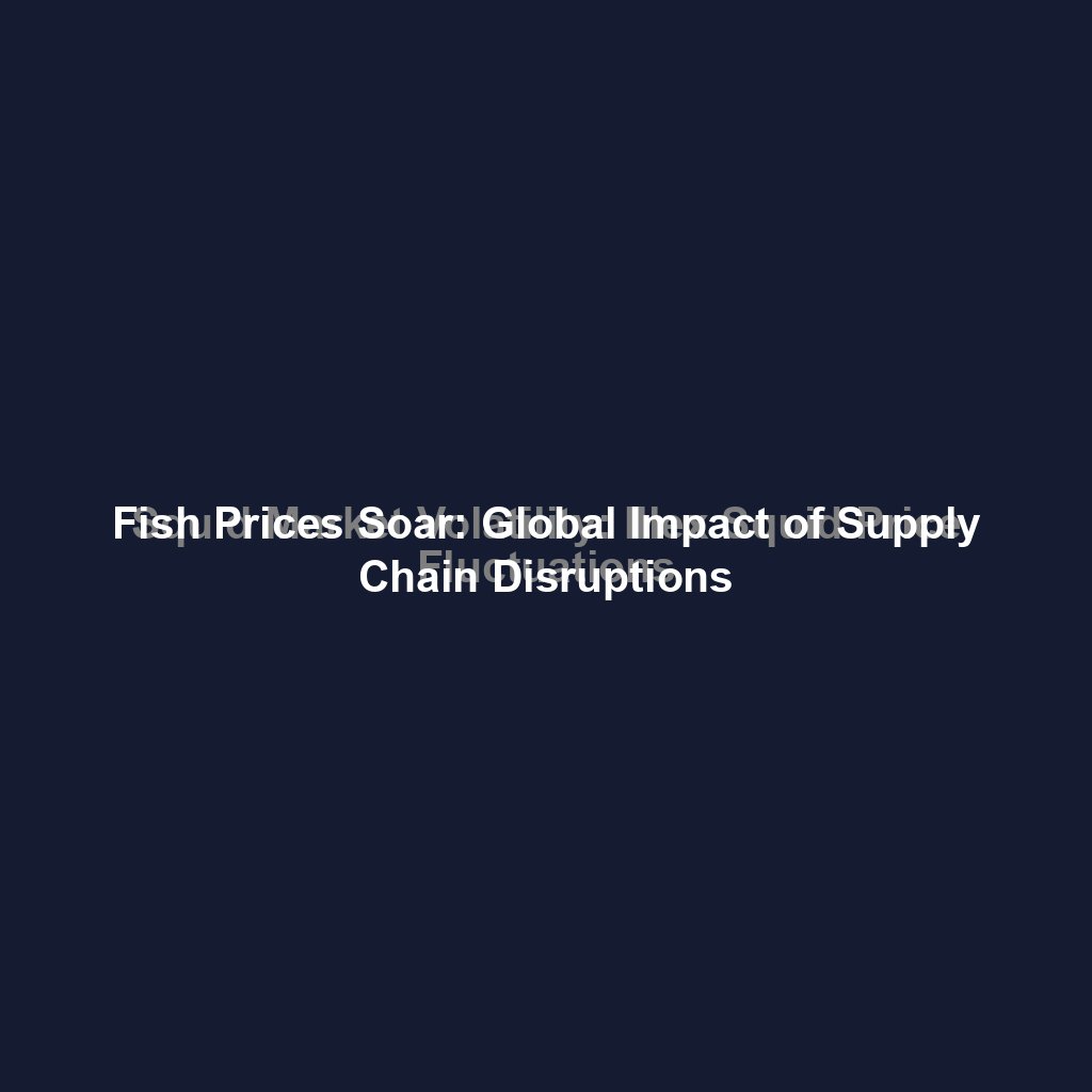 Fish Prices Soar: Global Impact of Supply Chain Disruptions