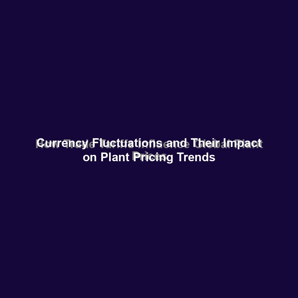 Currency Fluctuations and Their Impact on Plant Pricing Trends