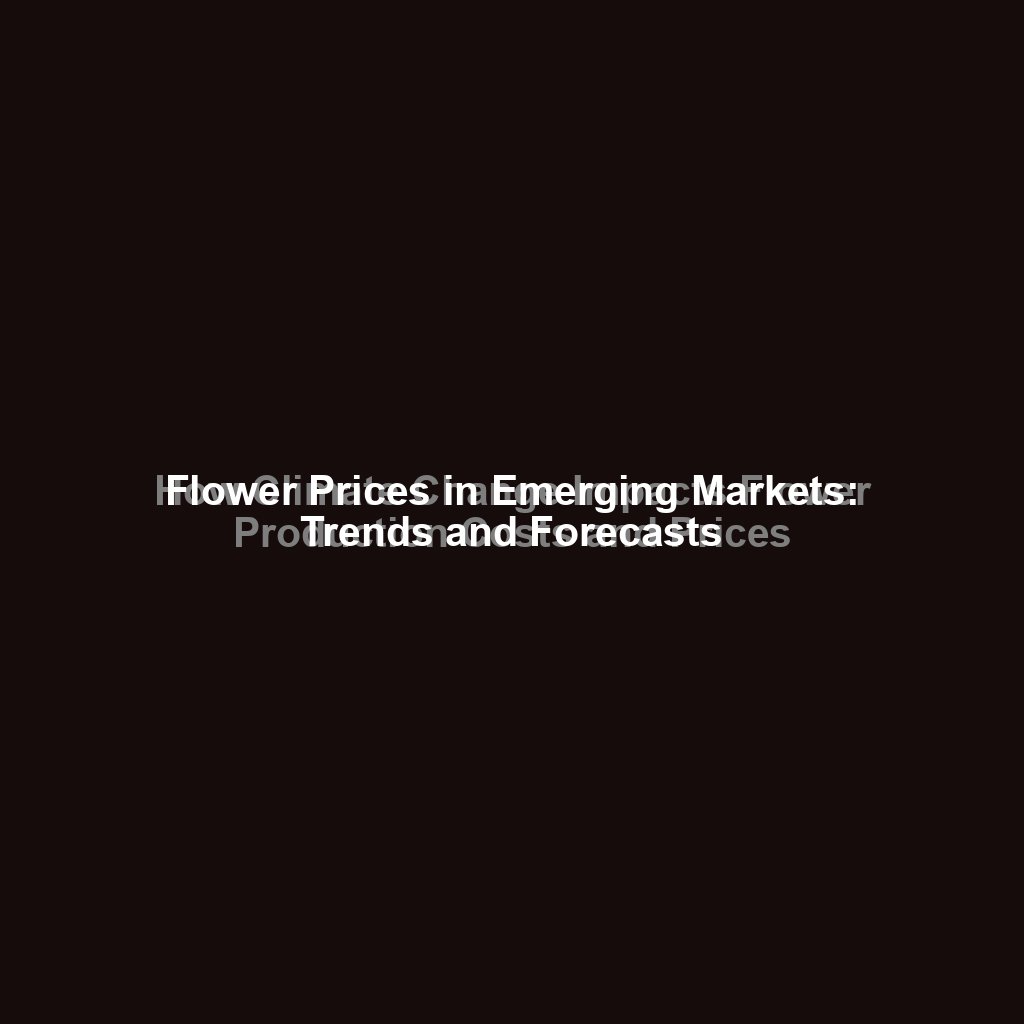 Flower Prices in Emerging Markets: Trends and Forecasts