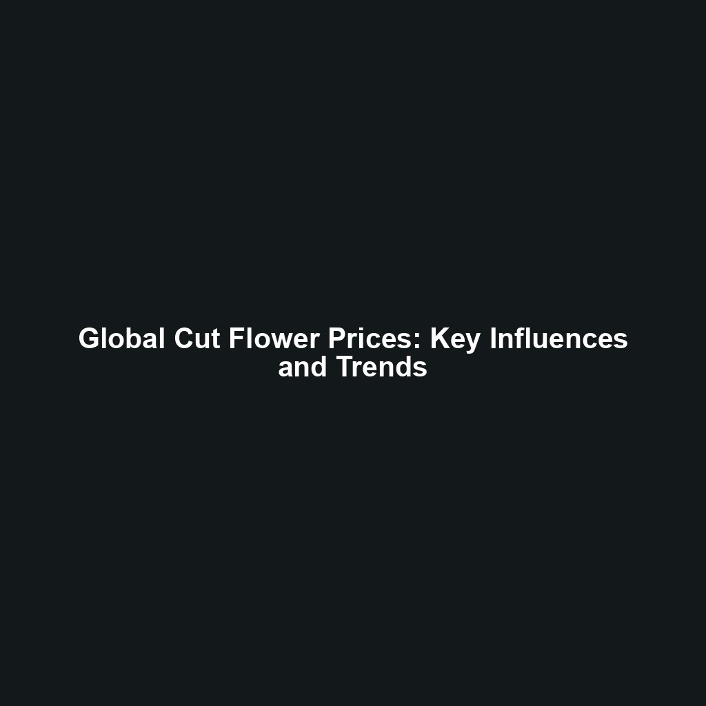 Global Cut Flower Prices: Key Influences and Trends