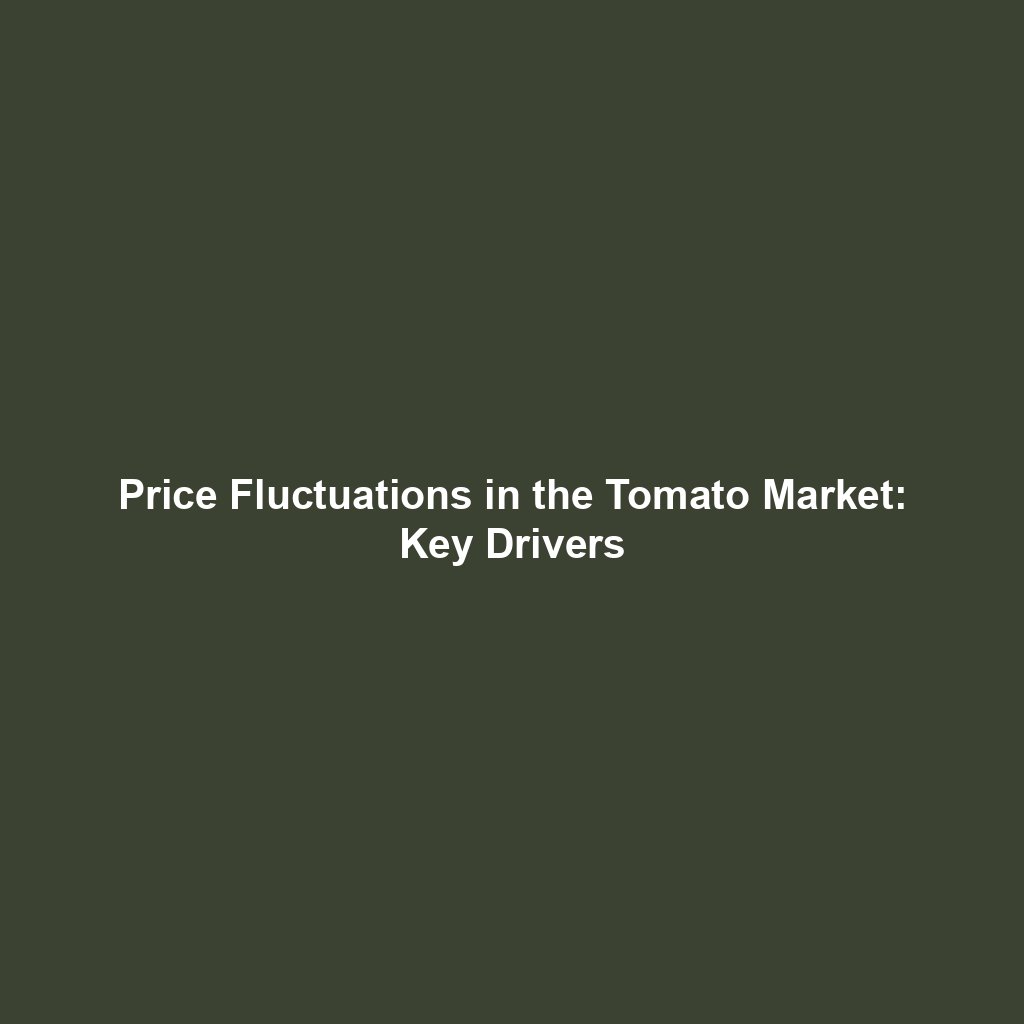 Price Fluctuations in the Tomato Market: Key Drivers