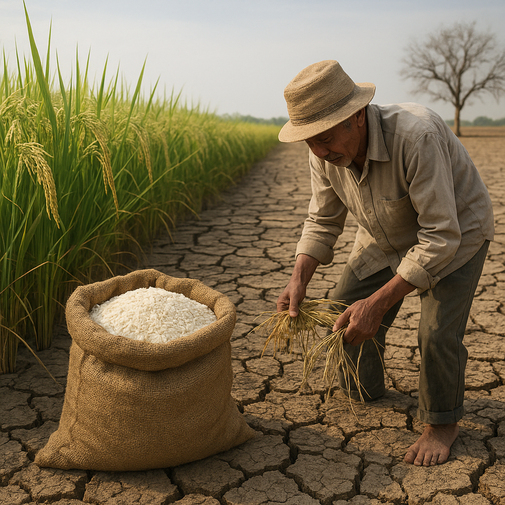 Rice market evolution under climate stress