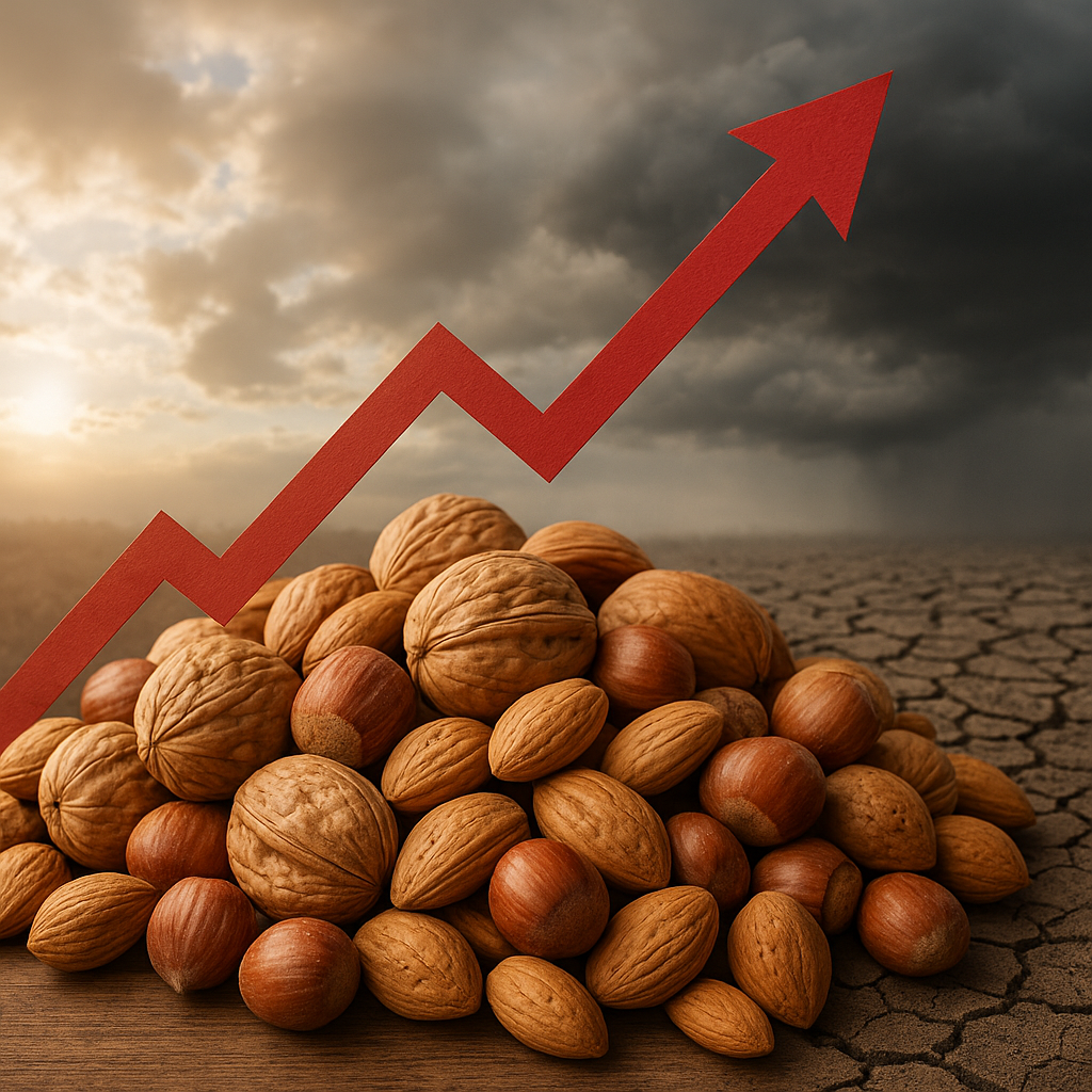 Rising nut consumption and climate-driven yield risks