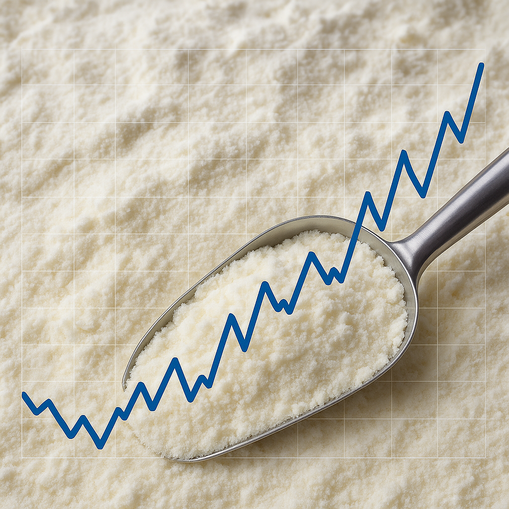 Milk powder price movements on global markets