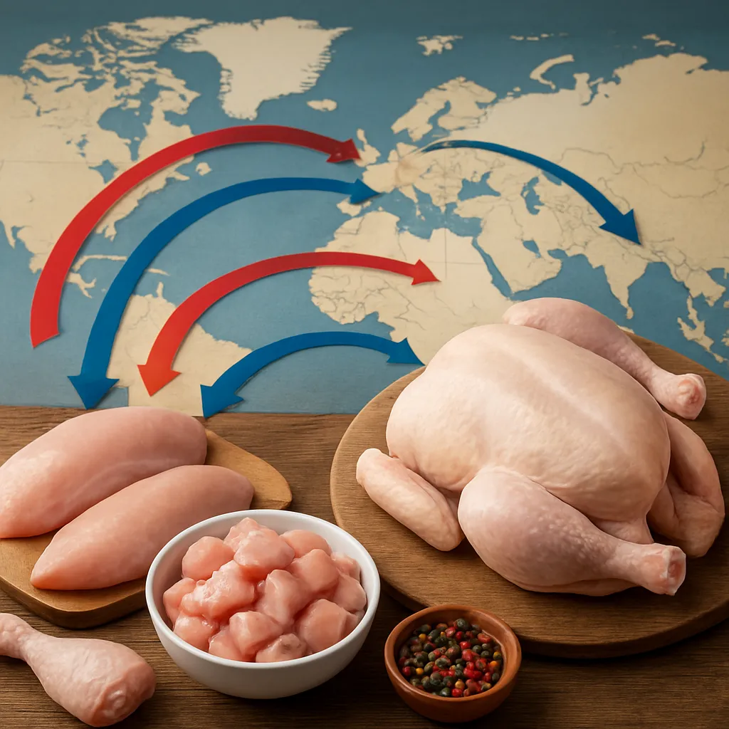 Global poultry meat trade flows and competition