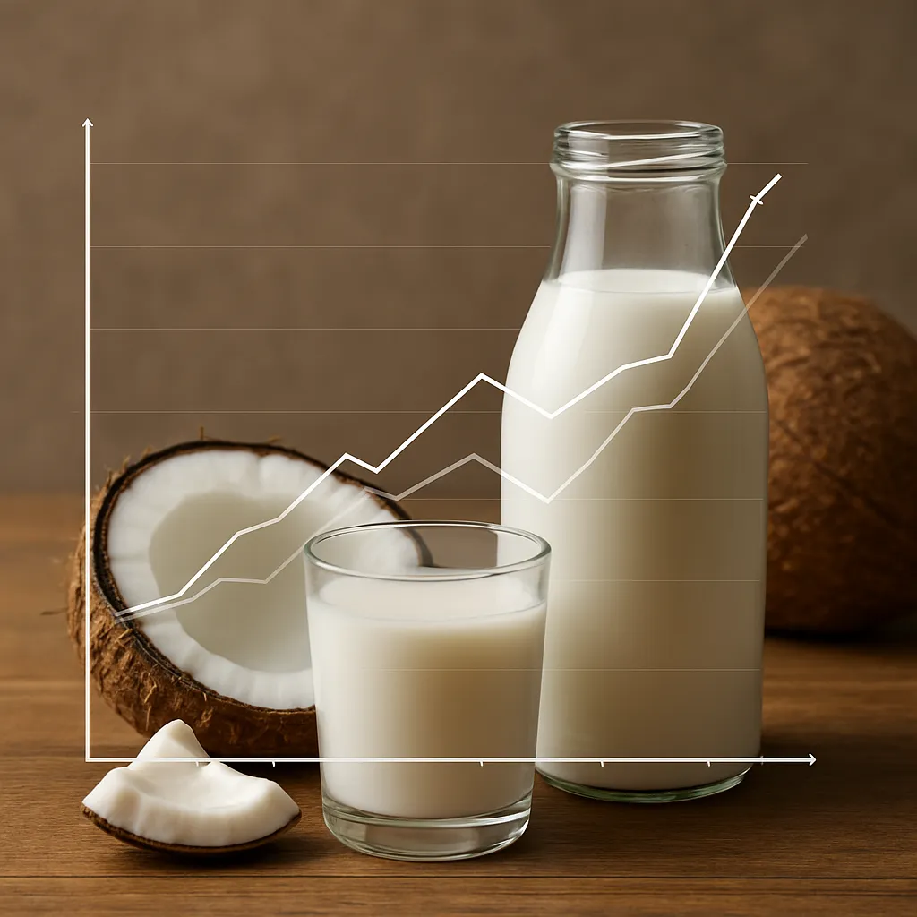 Coconut milk market sensitivity to production trends
